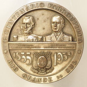reverse: MEDAGLIA – RIO GRANDE DO SUL . 1935 – CENTENARIO FARROUPILHA – 125GR – 66MM