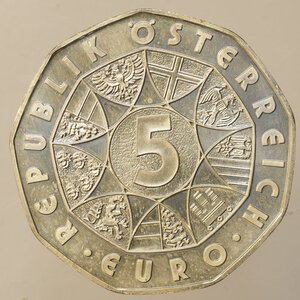 reverse: EURO – AUSTRIA – 5 EURO IN ARGENTO – 2008 HERBERT VON KARAJAN