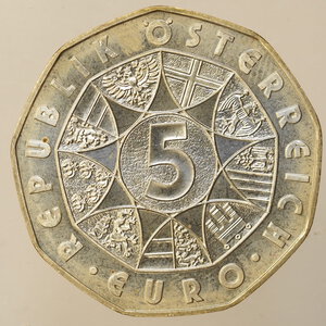 reverse: EURO – AUSTRIA – 5 EURO IN ARGENTO – 2005 BEETHOVEN WIEN 1824