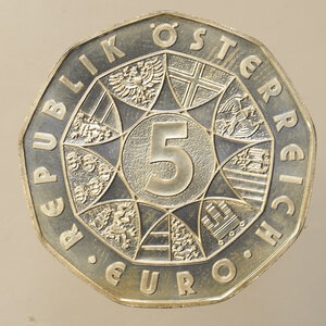 reverse: EURO – AUSTRIA – 5 EURO IN ARGENTO – 2007 850 JAHRE MARIAZELL