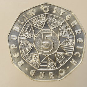 reverse: EURO – AUSTRIA – 5 EURO IN ARGENTO – 2008 FUSSBALL