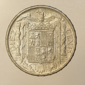 reverse: ESTERO – SPAGNA – 10 CENTESIMI 1945 – QFDC