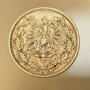 reverse: GERMANIA – 50 RENTENPFENNIG 1877H – RARO ARGENTO