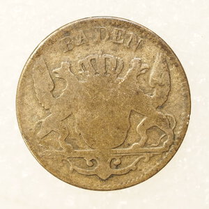 reverse: GERMANIA – BADEN – 3 KREUZER 1844