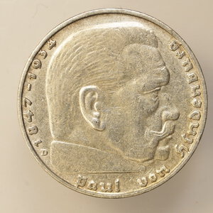 reverse: GERMANIA – ARGENTO – TERZO REICH – 2 MARCHI 1937D