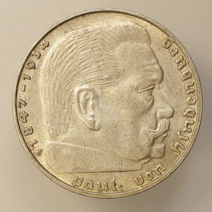 reverse: GERMANIA – ARGENTO – TERZO REICH – 2 MARCHI 1937J