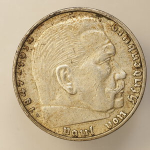 reverse: GERMANIA – ARGENTO – TERZO REICH – 2 MARCHI 1937A