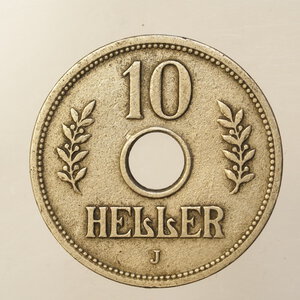 obverse: ESTERO – GERMANIA -  OST-AFRIKA – AFRICA ORIENTALE – 10 HELLER 1910 J 