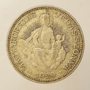 reverse: ESTERO – Ag. - UNGHERIA – 2 PENGO 1929