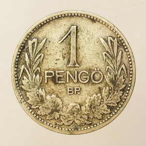 obverse: ESTERO – UNGHERIA – 1 PENGO 1926 AG.