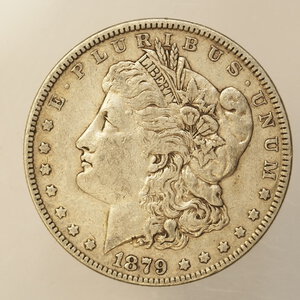 obverse: STATI UNITI – DOLLARO MORGAN ARGENTO – ANNO 1879