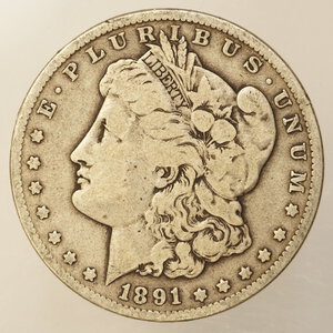 obverse: STATI UNITI – DOLLARO MORGAN ARGENTO – ANNO 1891