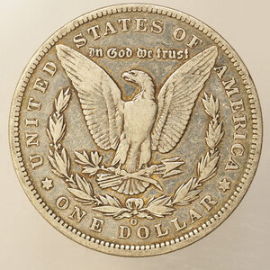 reverse: STATI UNITI – DOLLARO MORGAN ARGENTO – ANNO 1889 O