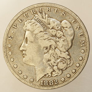 obverse: STATI UNITI – DOLLARO MORGAN ARGENTO – ANNO 1882