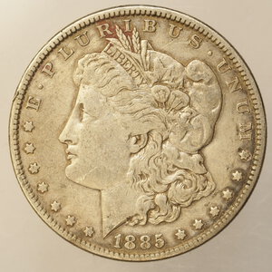 obverse: STATI UNITI – DOLLARO MORGAN ARGENTO – ANNO 1885