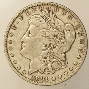 obverse: STATI UNITI – DOLLARO MORGAN ARGENTO – ANNO 1891