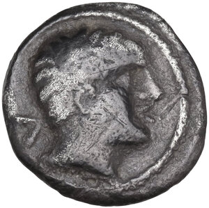 obverse: Etruria, Populonia. AR 5-Asses, 3rd century BC