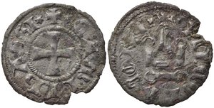 obverse: CAMPOBASSO. Nicola I di Monforte (1461-1463). Tornese Mi (0,67 g). Biaggi 538. MB