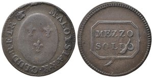 obverse: FIRENZE. Regno d Etruria. Carlo Ludovico di Borbone (1803-1807). Mezzo soldo (1805). Gig.21. BB/BB+