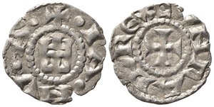 obverse: GENOVA. REPUBBLICA (1139-1339). Denaro Ag (0,94 g). D/ Castello. R/ Croce. MIR 16. BB