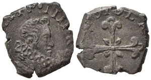 obverse: MILANO. Filippo IV (1621-1665). Sesino Mi (1,08 g). Busto a destra - Croce fiorata. MIR 374. BB+