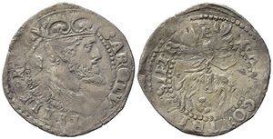 obverse: NAPOLI. Carlo V d Asburgo (1516-1556). Carlino Ag (2,95 g). Magliocca 60. MB+