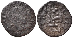 obverse: NAPOLI. Filippo II (1554-1598). Cavallo Cu (1,10 g). Magliocca 180 R. qBB