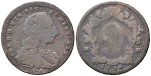 obverse: NAPOLI. Carlo di Borbone (1734-1759). 9 cavalli 1756. Cu. Magliocca 167. Raro. B-MB