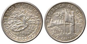 obverse: CUBA. 10 Centavos 1952. Ag (2,47 g). SPL