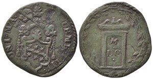 obverse: ROMA. Clemente VIII (1592-1605). Quattrino Giubileo 1600 con Porta Santa. Cu (2,84 g). BB