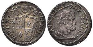 obverse: ROMA. Stato Pontificio. Clemente IX (1667-1669). 1/2 Grosso con San Pietro senza data Ag (0,71 g). MIR 1910/3; Muntoni 18. SPL+