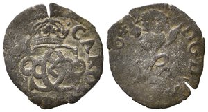 obverse: Carlo Emanuele II (1638-1675). Mezzo soldo 1642 Biella e Ivrea. MI (0,75 g). MIR 782/c. R. MB