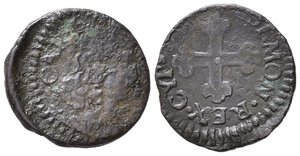 obverse: Carlo Emanuele II (1638-1675). Mezzo soldo Mi (1,85 g). MIR 828. R. qMB