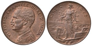 obverse: Vittorio Emanuele III (1900-1943). 2 centesimi 1915 