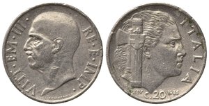 obverse: Vittorio Emanuele III (1900-1943). 20 centesimi 1936 