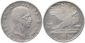 obverse: Vittorio Emanuele III (1900-1943). 50 centesimi 1943 