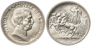 obverse: Vittorio Emanuele III (1900-1943). 2 Lire 1917 