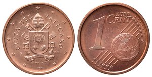 obverse: VATICANO. Monetazione in Euro. Francesco. 1 Centesimo 2018. FDC