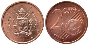 obverse: VATICANO. Monetazione in Euro. Francesco. 2 Centesimi 2018. FDC