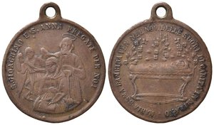 obverse: MEDAGLIE RELIGIOSE. Medaglia delle suore di carità in Milano. San Gioacchino e Sant Anna. AE (3,36 g - 25 mm). BB