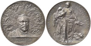 obverse: PERSONAGGI. Andrew Carnegie. Roma. Medaglia Fondazione Carnegie 1912. Ag (94 g - 59 mm). SPL