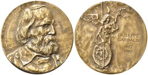 obverse: PERSONAGGI. Giuseppe Garibaldi. Medaglia 1982 AE (55 g - 50 mm). FDC