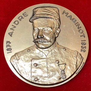 obverse: FRANCIA. Medaglia FEDERATION NATIONALE ANDRE MAGINOT. AE (278 g - 80 mm) Opus M. Leognany. qFDC