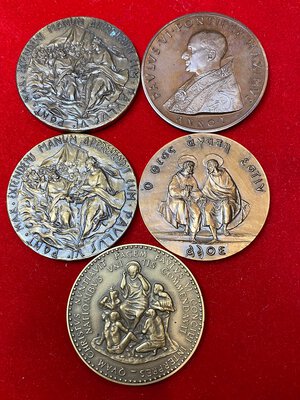 obverse: MEDAGLIE. Paolo VI. Lotto di 5 medaglie. AE. SPL-FDC