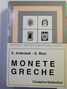 obverse: Ambrosoli S.- S. Ricci - Monete Greche - pp 606 ill. B/N all interno. Hoepli reprint. Ottimo stato