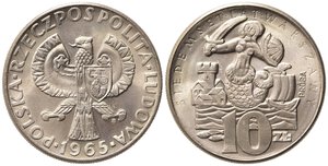 obverse: POLONIA. 10 Zlotych 1965 Proba. Pr133. FDC