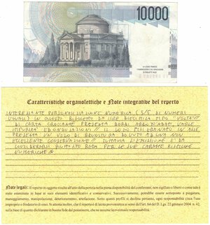 reverse: Cartamoneta. Repubblica Italiana. 10.000 Lire A.Volta. 1985. Gig.BI76B. Serie VB899999G. 5/6 Numeri Uguali. 