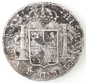 reverse: Cile. Santiago del Cile. Carlo IV. 1788-1808. 8 reales 1800. Ag. 
