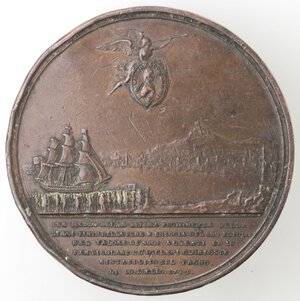 reverse: Medaglie. Napoli. Ferdinando IV. 1759-1816. Medaglia 1799 per il ritorno al trono dopo la sconfitta della Repubblica Napoletana. Ae. 