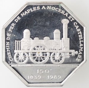 reverse: Medaglie. Napoli. Ferdinando II. 1830-1859. Medaglia 1939, riconio della medaglia 1839 per l inaugurazione della ferrovia Napoli - Nocera - Castellammare. Ag